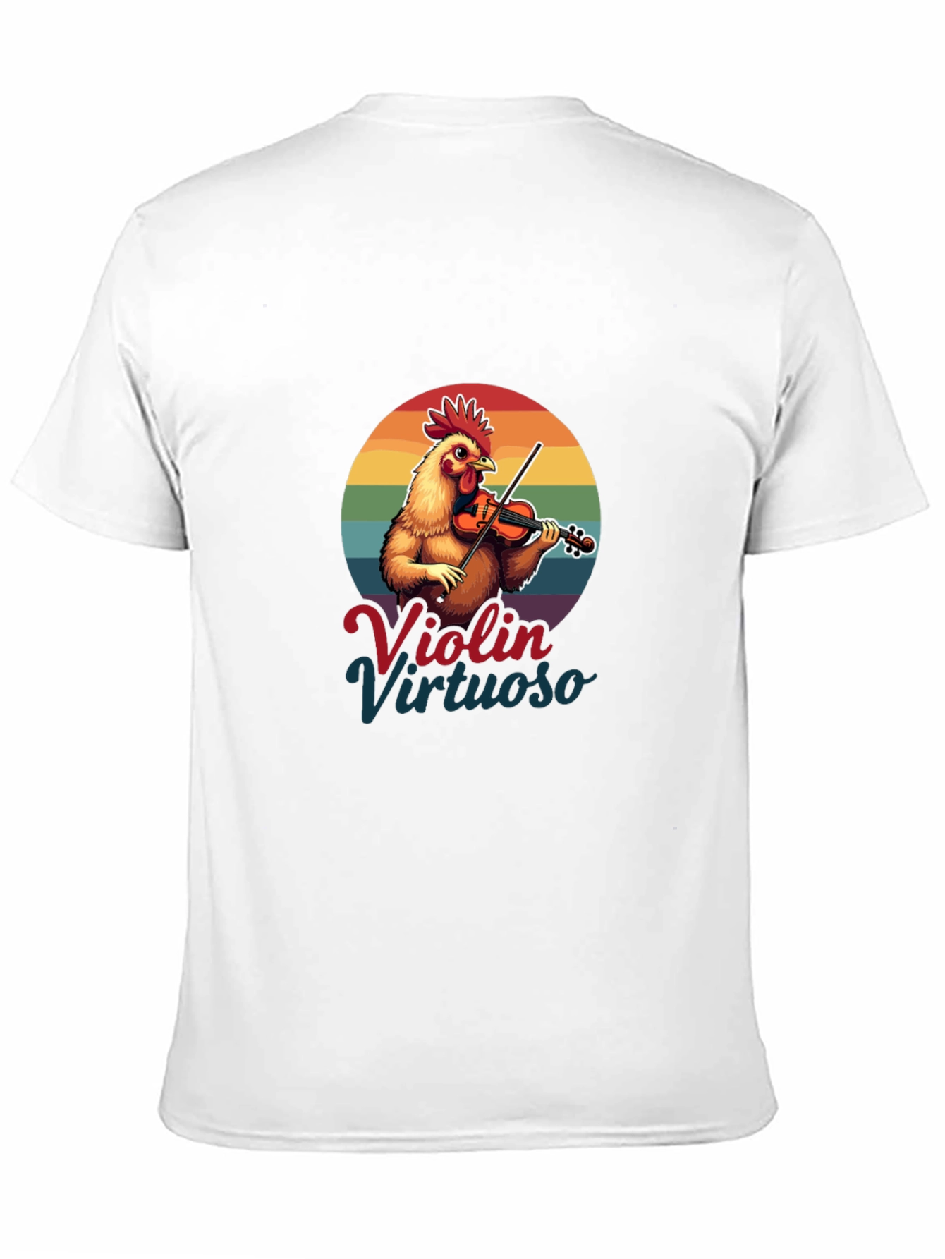 Violin Virtuoso Chicken T-Shirt - Funny Music Tee