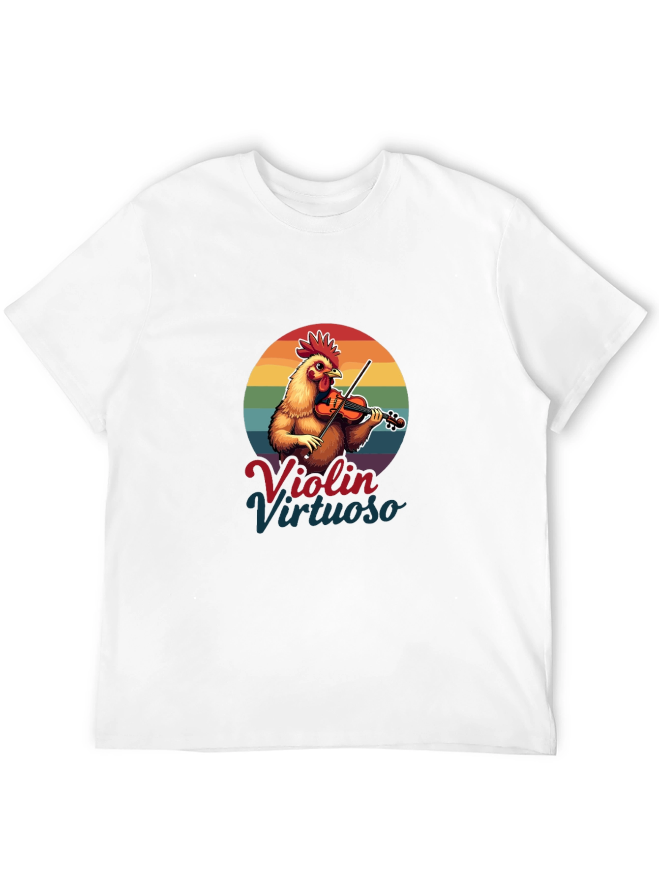 Violin Virtuoso Chicken T-Shirt - Funny Music Tee