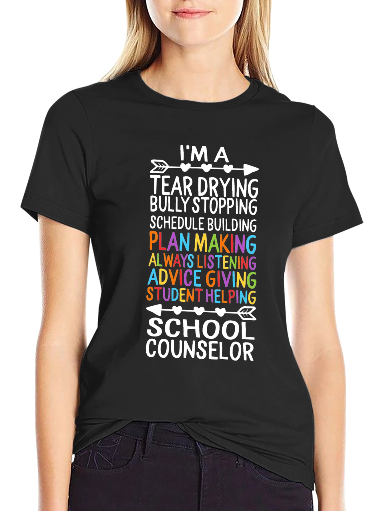 School Counselor T-Shirt: Tear Drying Hero