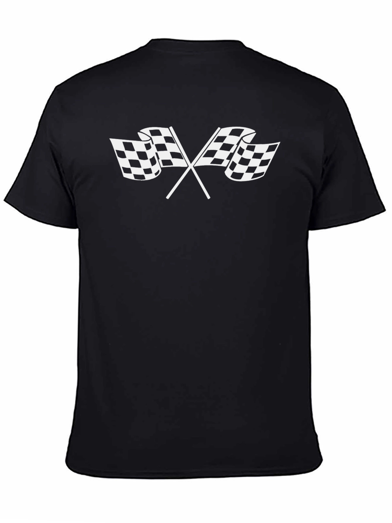 Checkered Flag Graphic T-Shirt - Racing Style