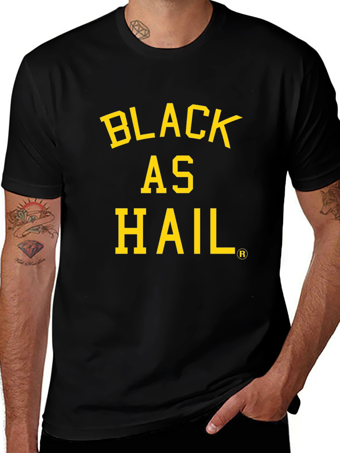 Black as Hail Graphic T-Shirt - Bold Statement Tee