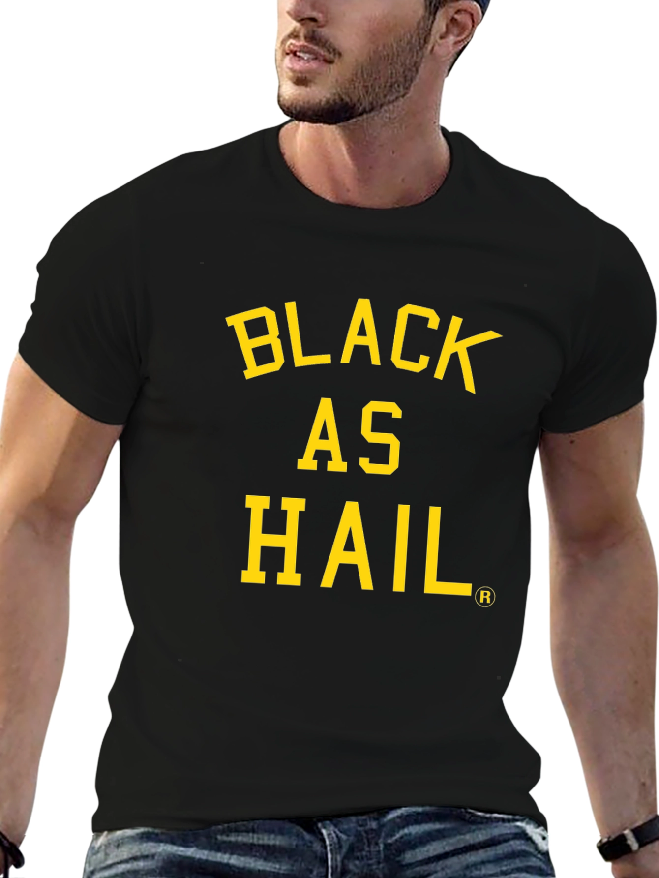Black as Hail Graphic T-Shirt - Bold Statement Tee
