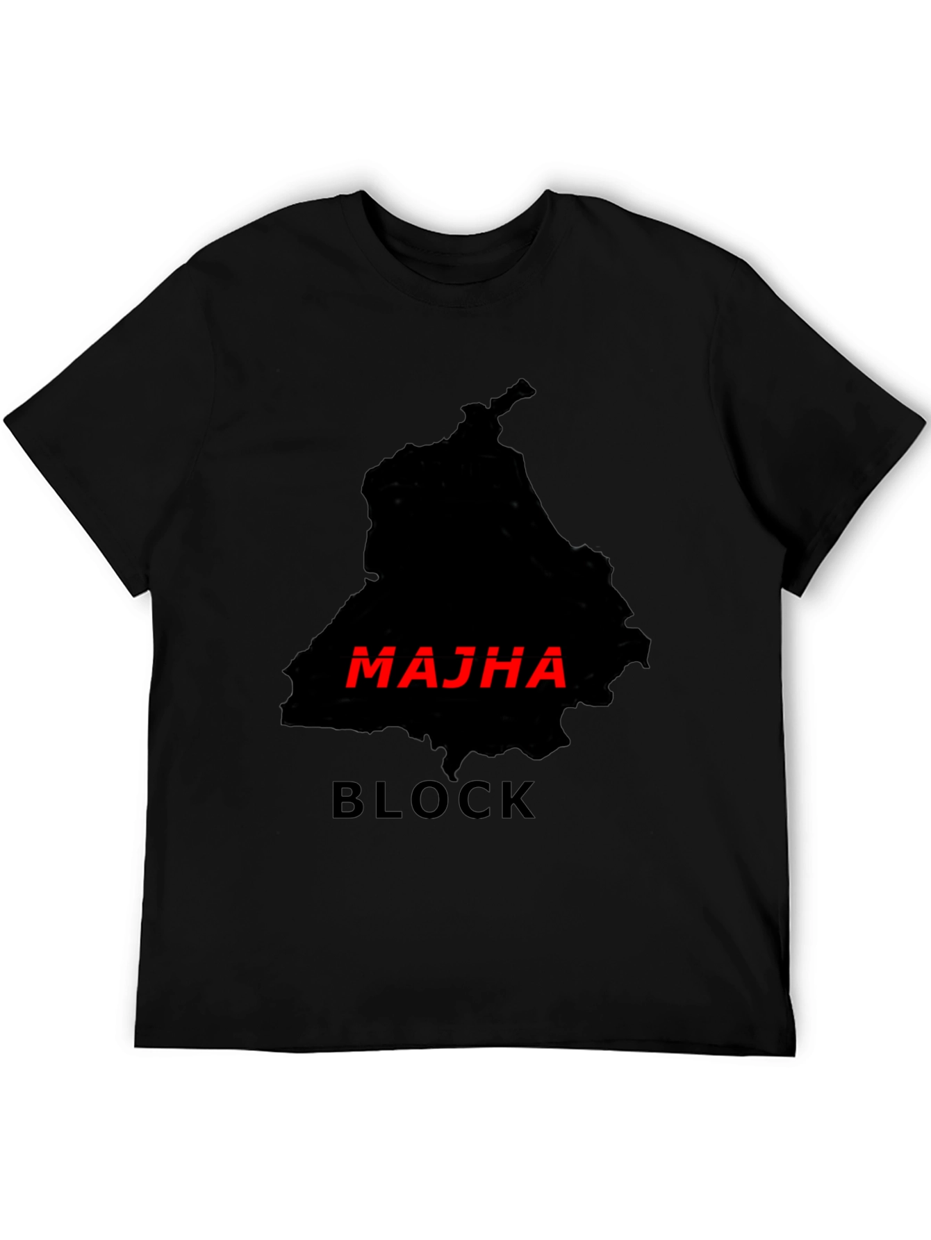 Majha Block Black T-Shirt