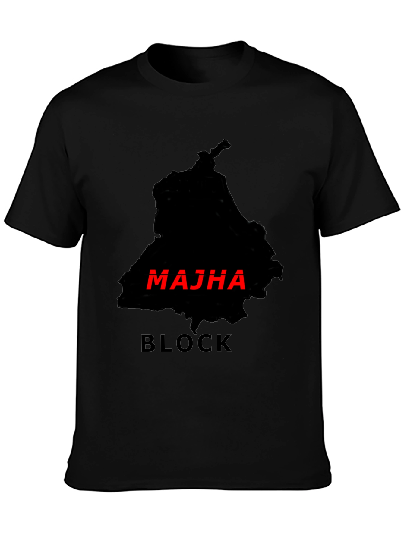 Majha Block Black T-Shirt