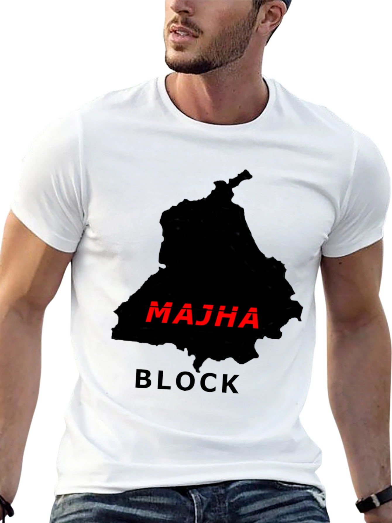 Majha Block Black T-Shirt