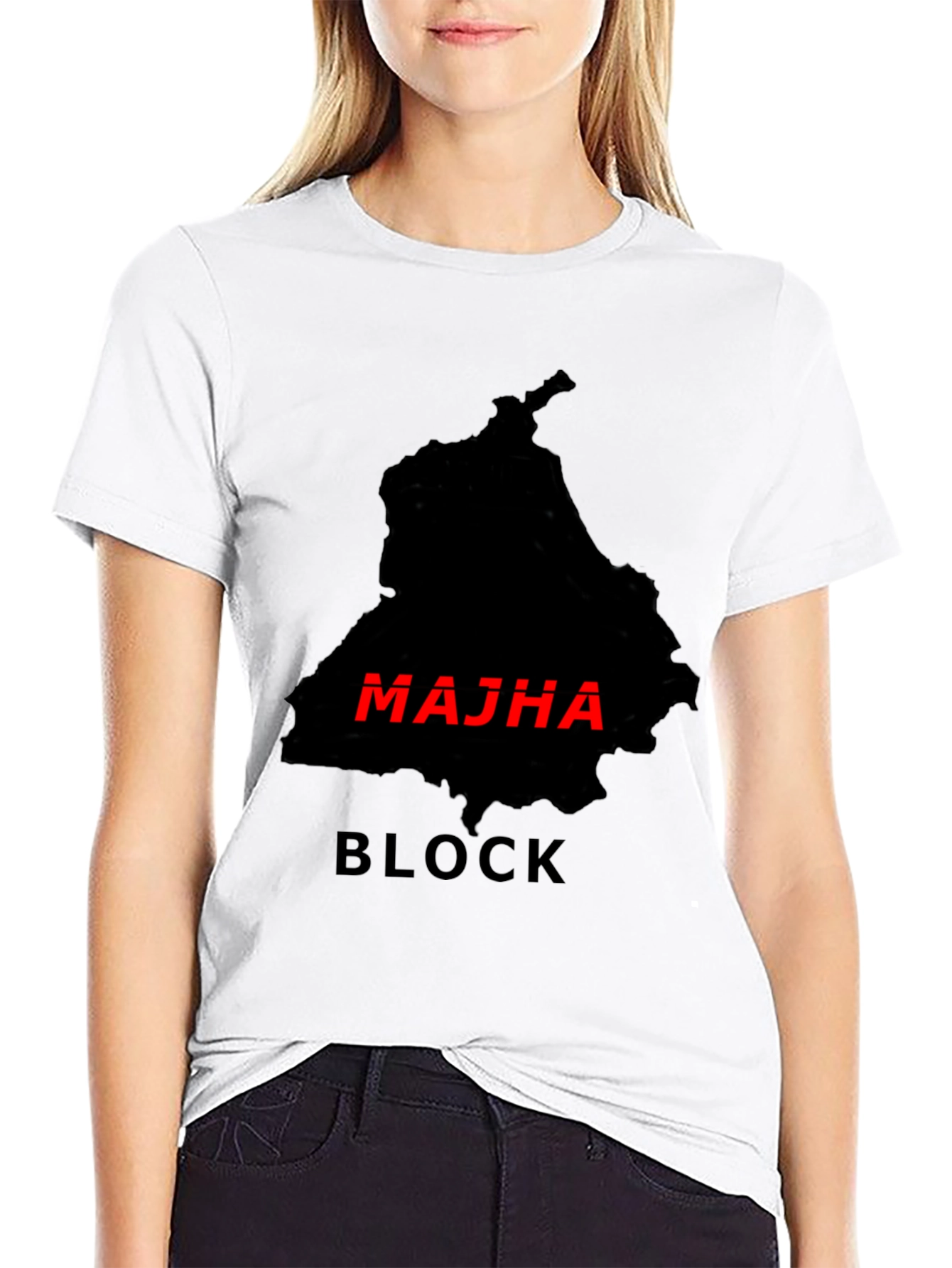 Majha Block Black T-Shirt