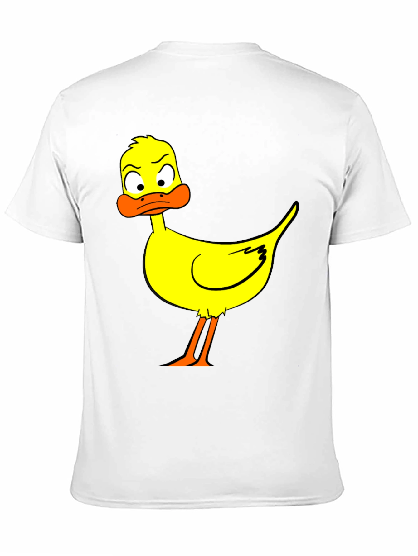 Cartoon Duck Graphic Black T-Shirt