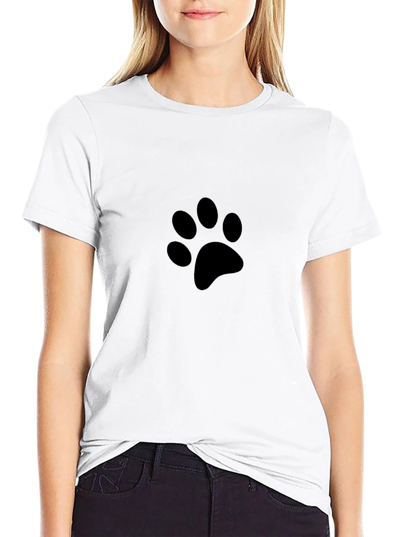 Black Paw Print T-Shirt