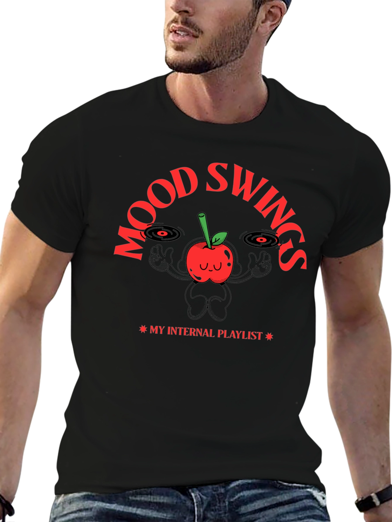 Mood Swings Internal Playlist Black T-Shirt