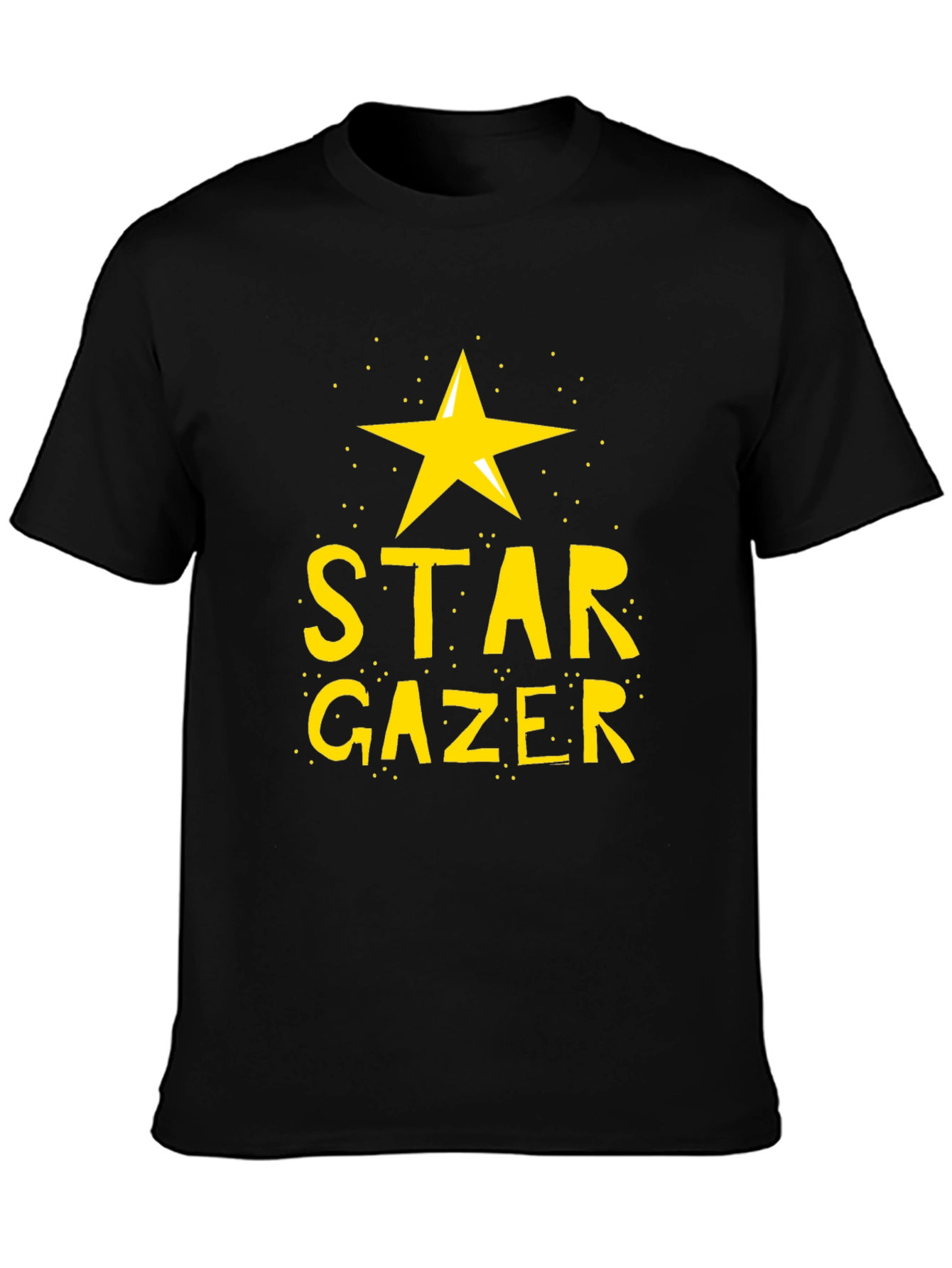 Star Gazer Black T-Shirt | Celestial Design