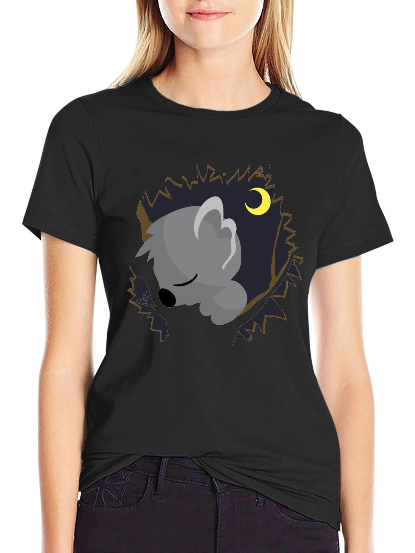 Cute Koala Sleeping in Tree T-Shirt