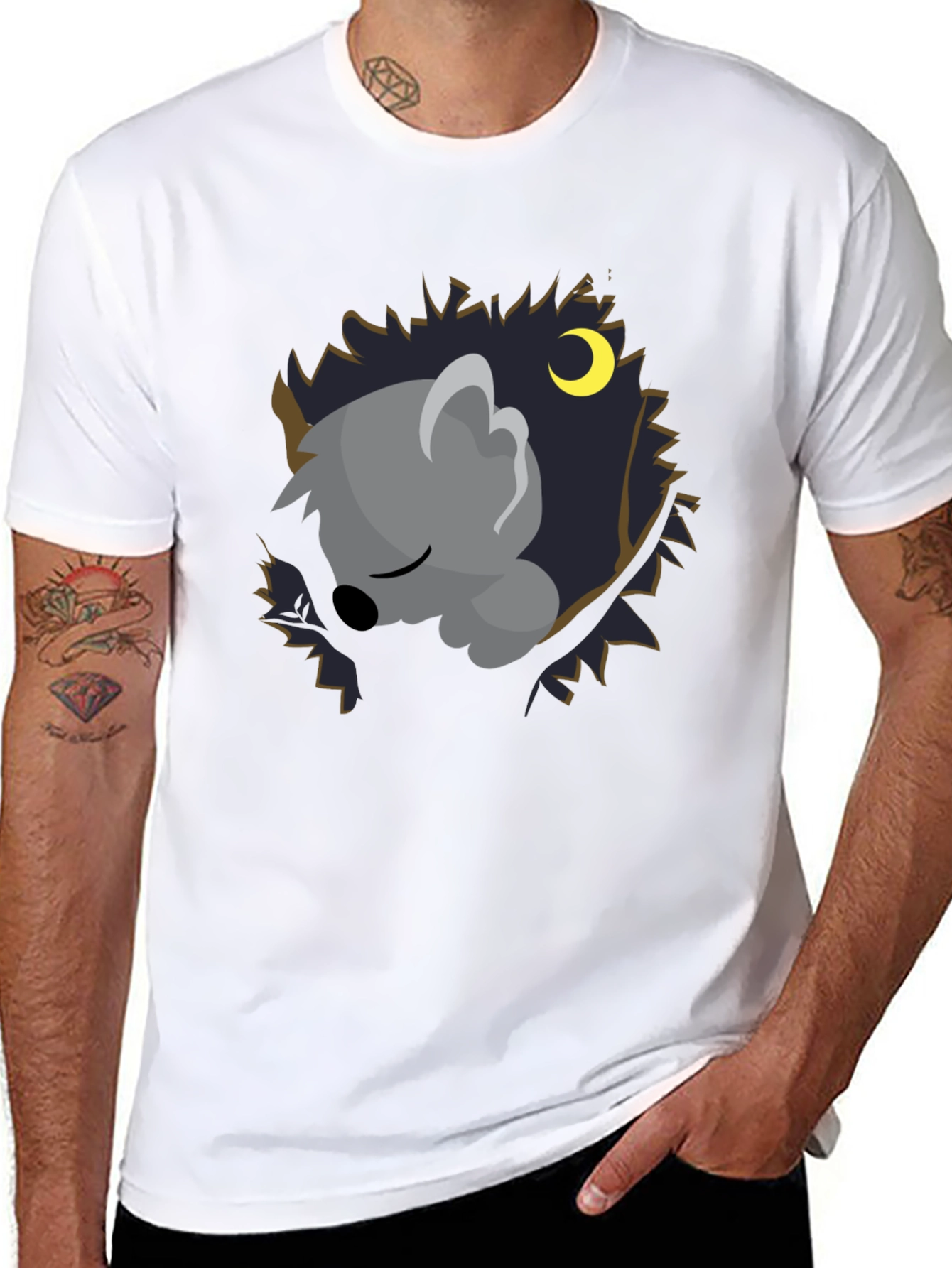 Cute Koala Sleeping in Tree T-Shirt