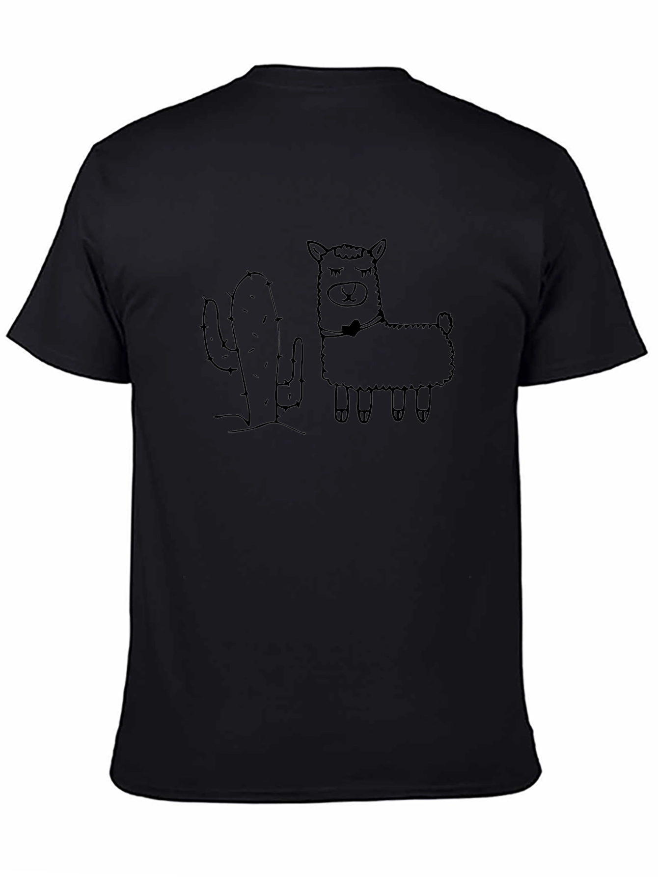 Cactus & Llama Graphic Tee - Black