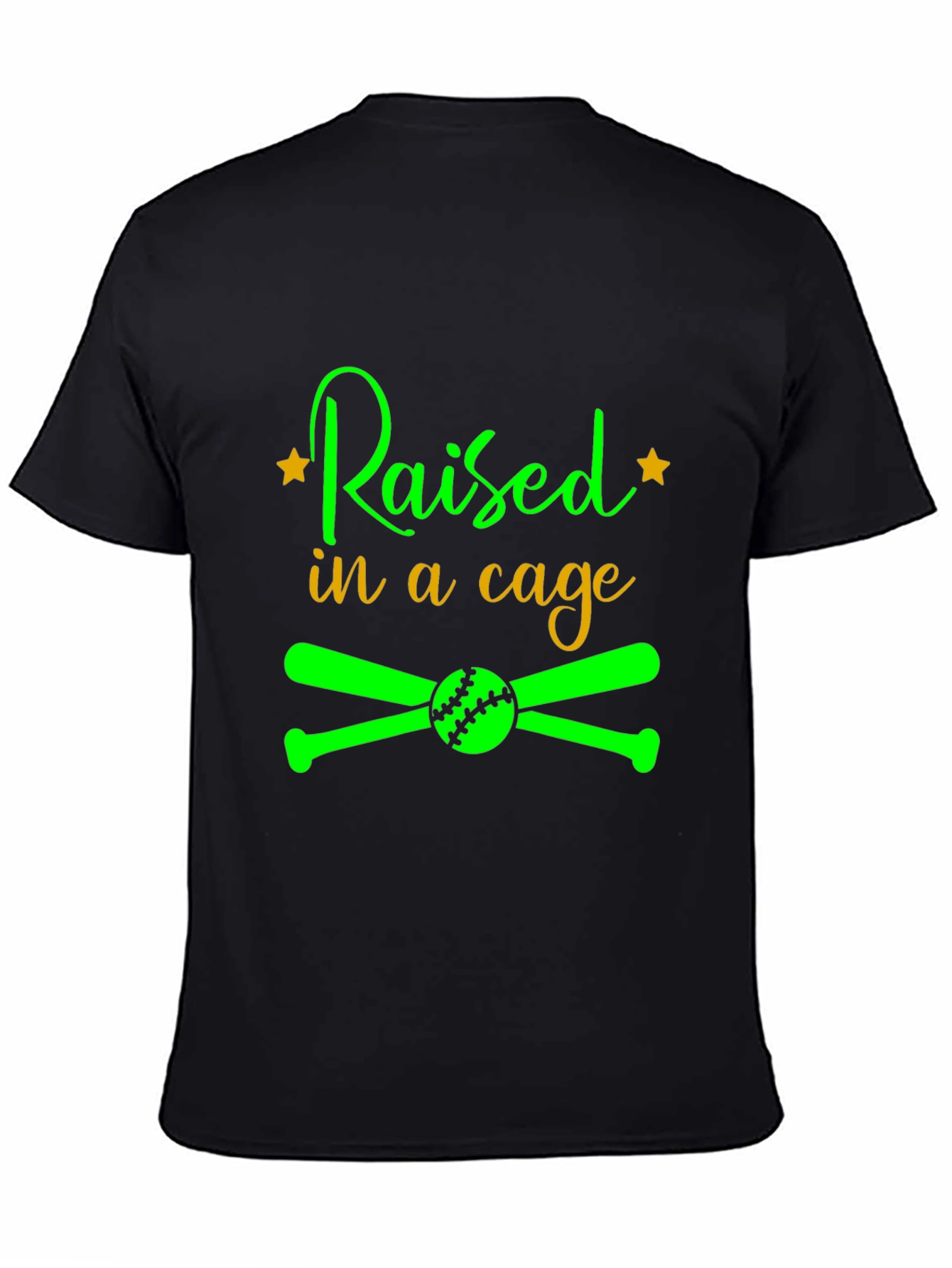 Raised in a Cage Baseball T-Shirt