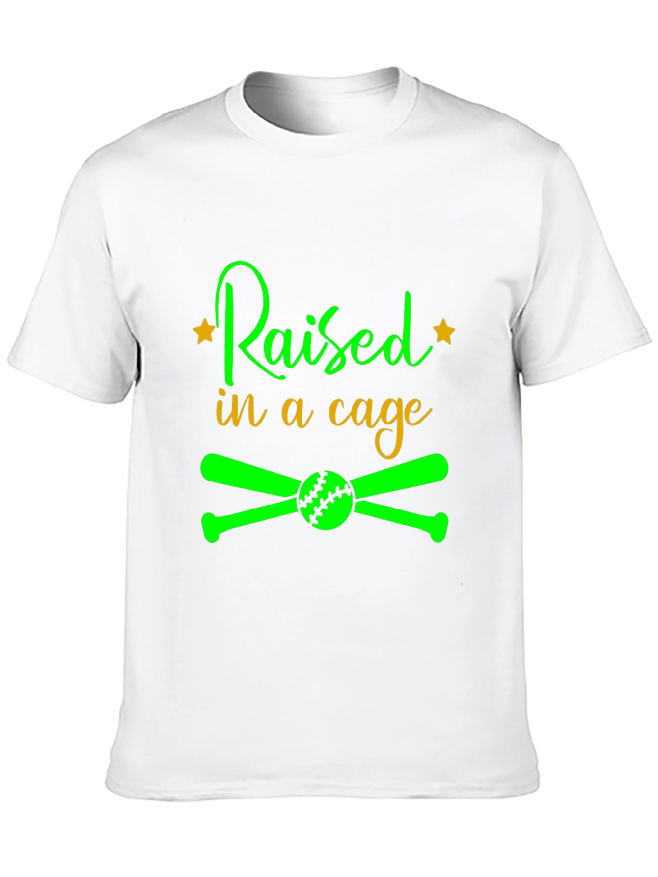 Raised in a Cage Baseball T-Shirt