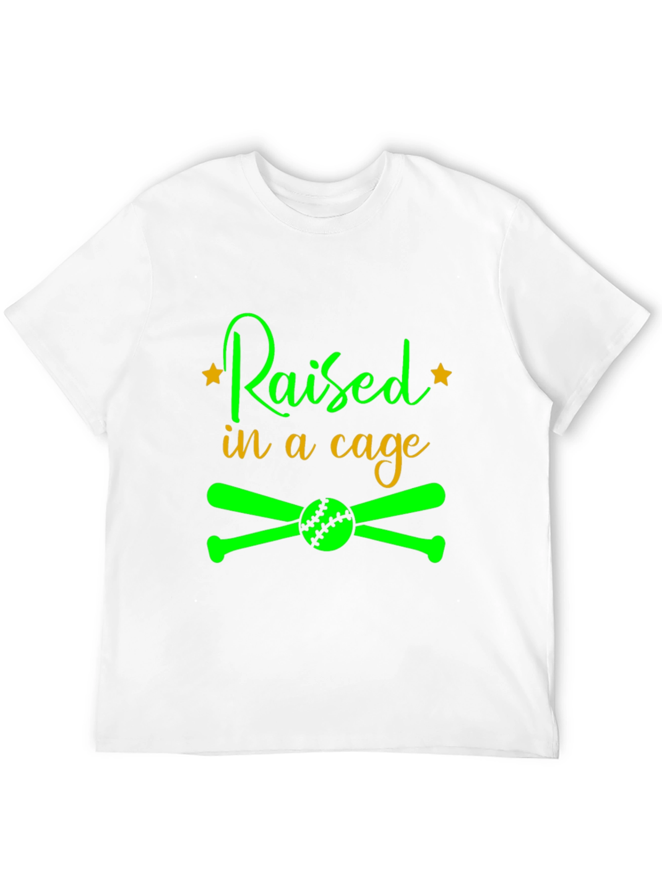 Raised in a Cage Baseball T-Shirt