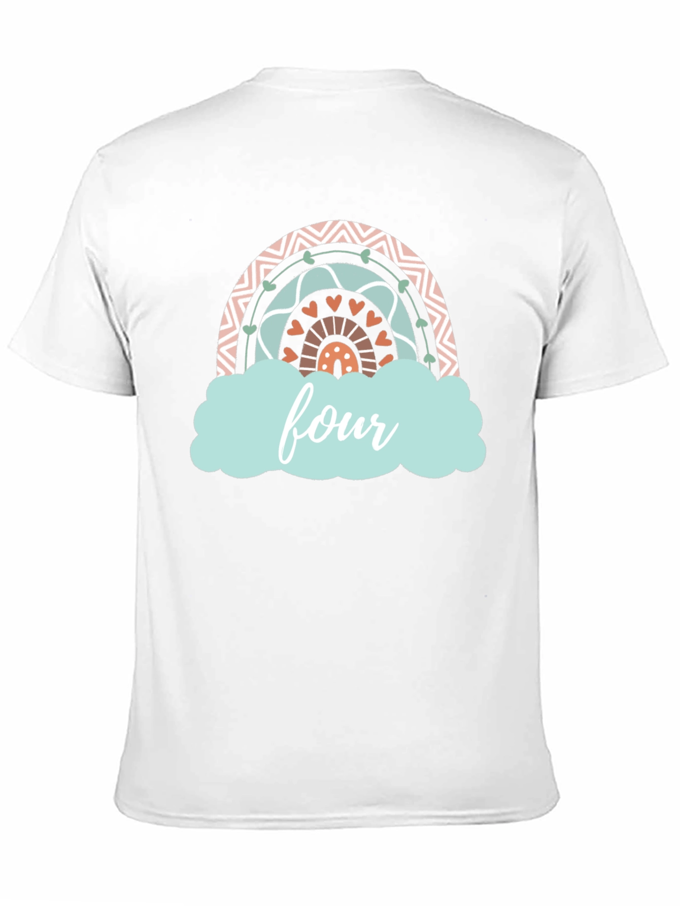 Boho Rainbow Four Birthday T-Shirt