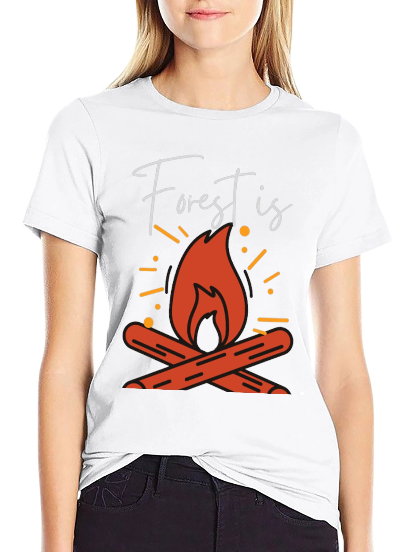 Forest Is Calling Campfire Graphic Tee