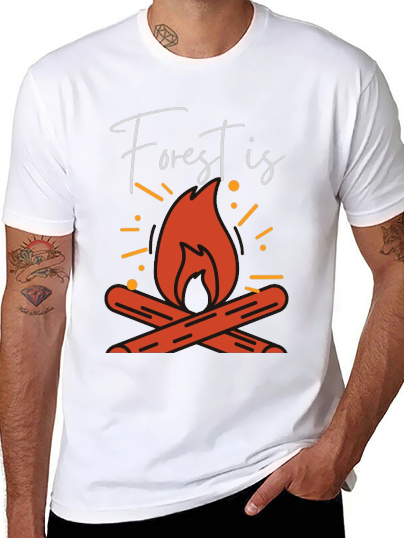 Forest Is Calling Campfire Graphic Tee