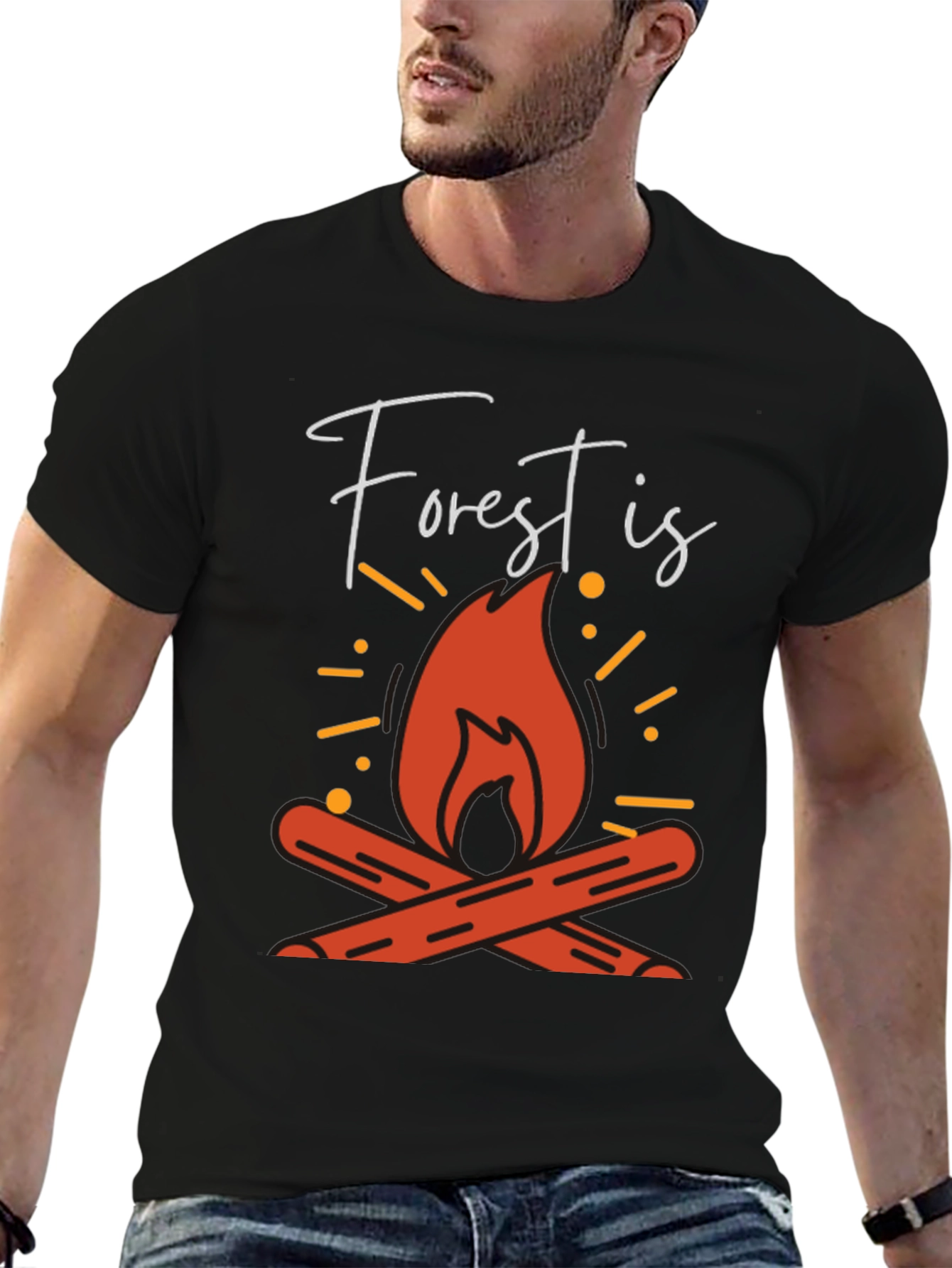 Forest Is Calling Campfire Graphic Tee