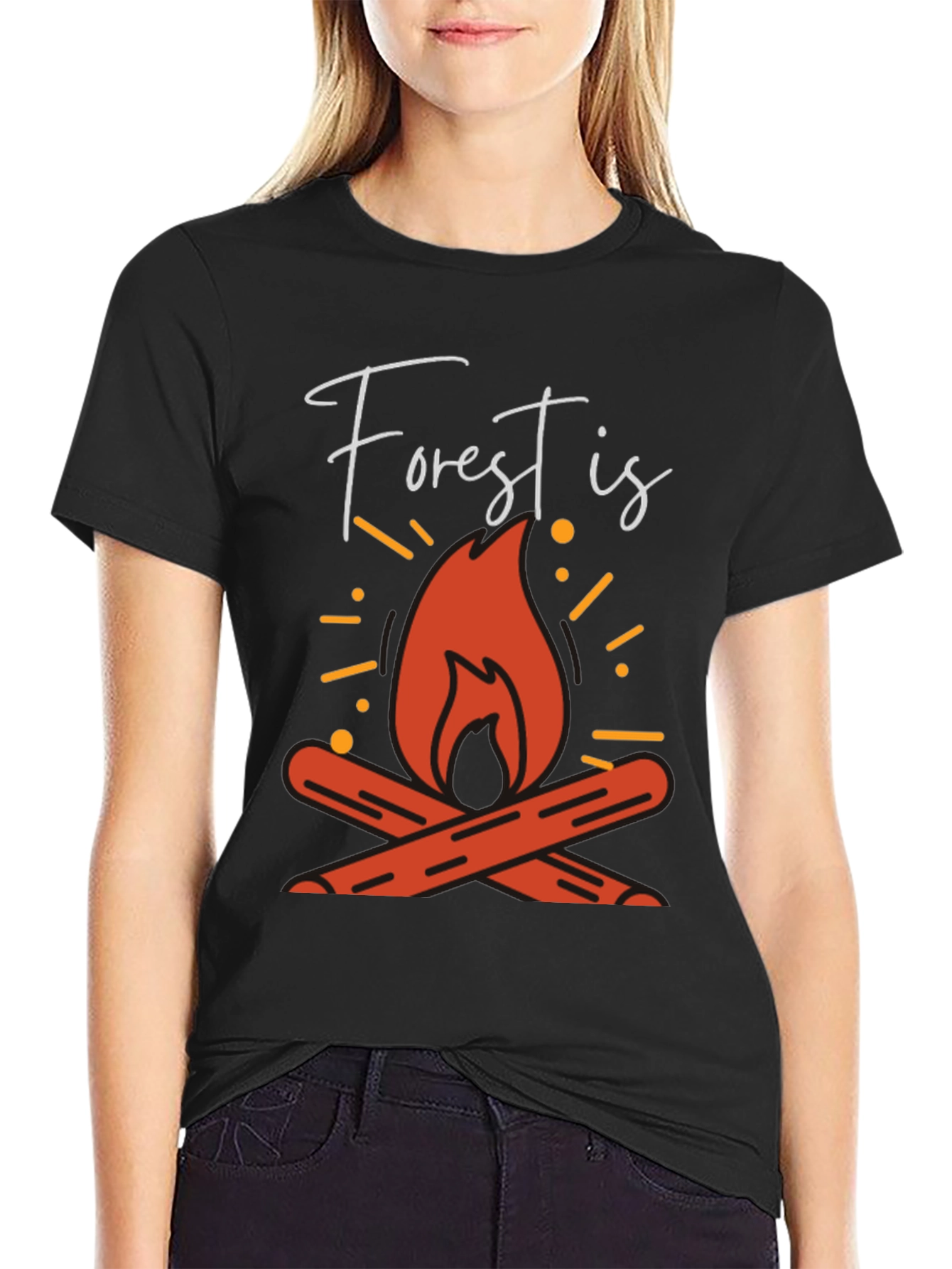 Forest Is Calling Campfire Graphic Tee