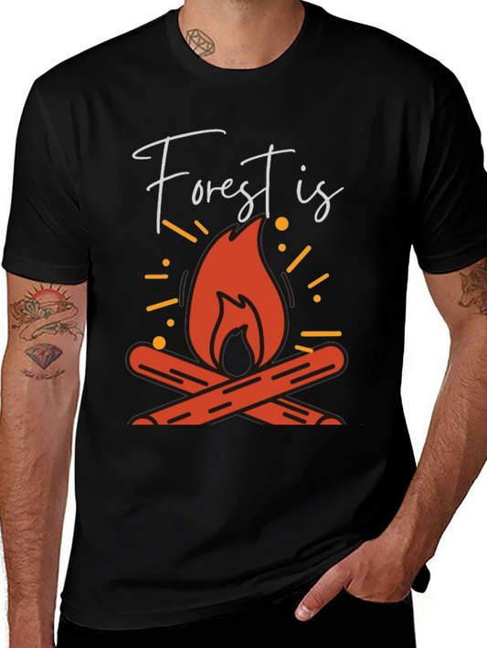 Forest Is Calling Campfire Graphic Tee