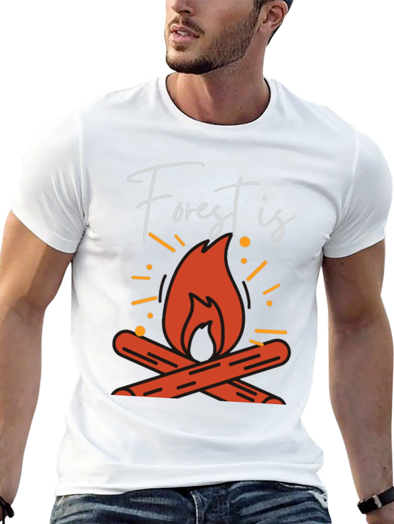 Forest Is Calling Campfire Graphic Tee
