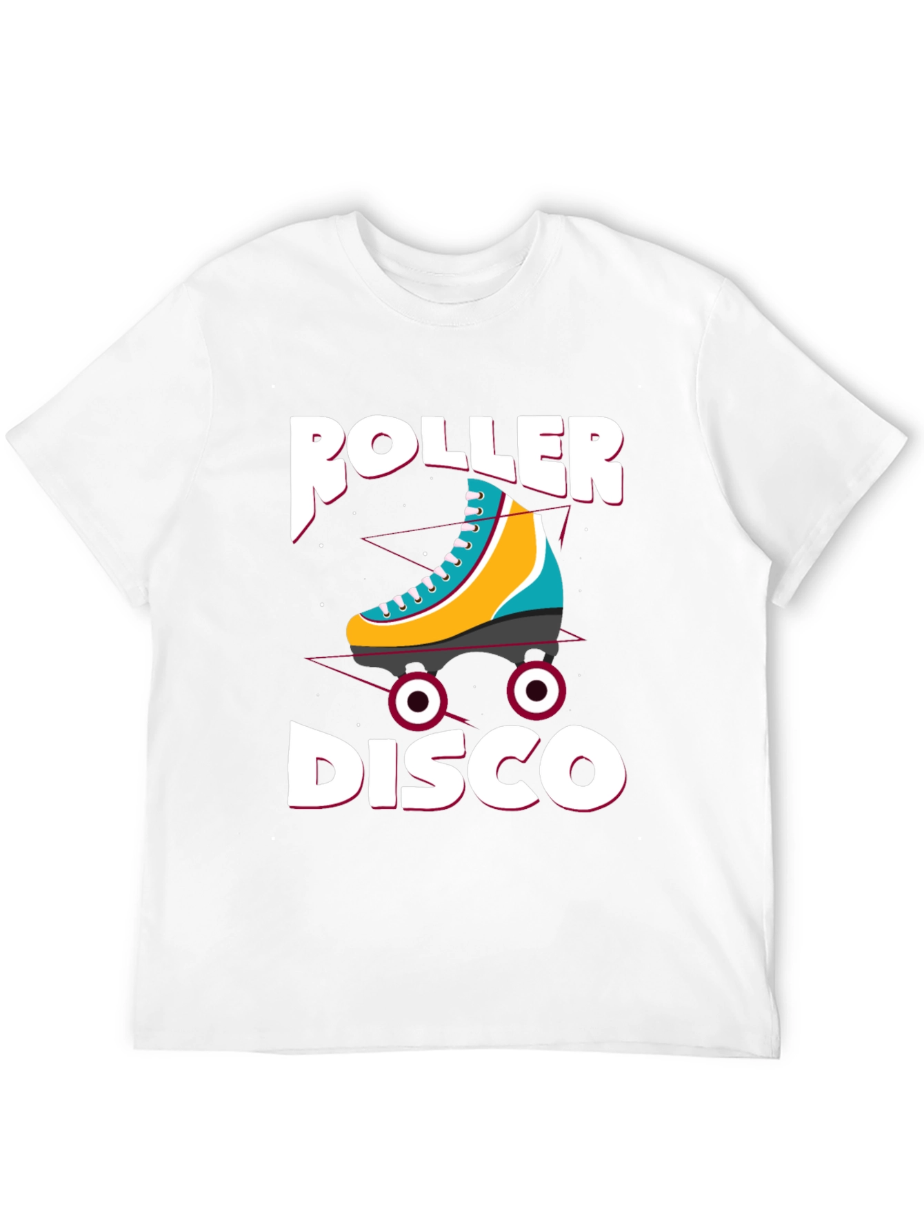 Roller Disco Graphic T-Shirt - Retro Skate Party Tee