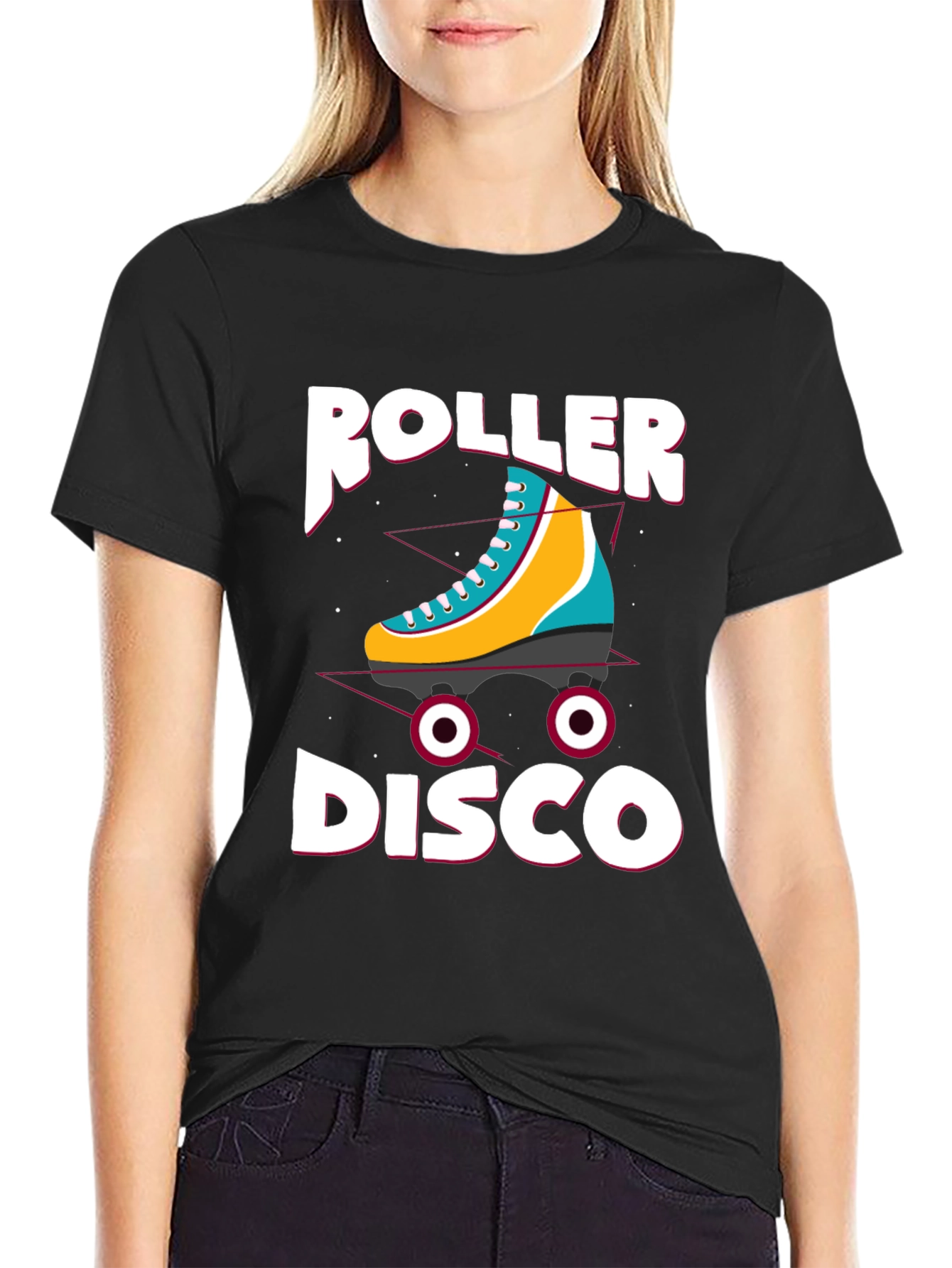 Roller Disco Graphic T-Shirt - Retro Skate Party Tee