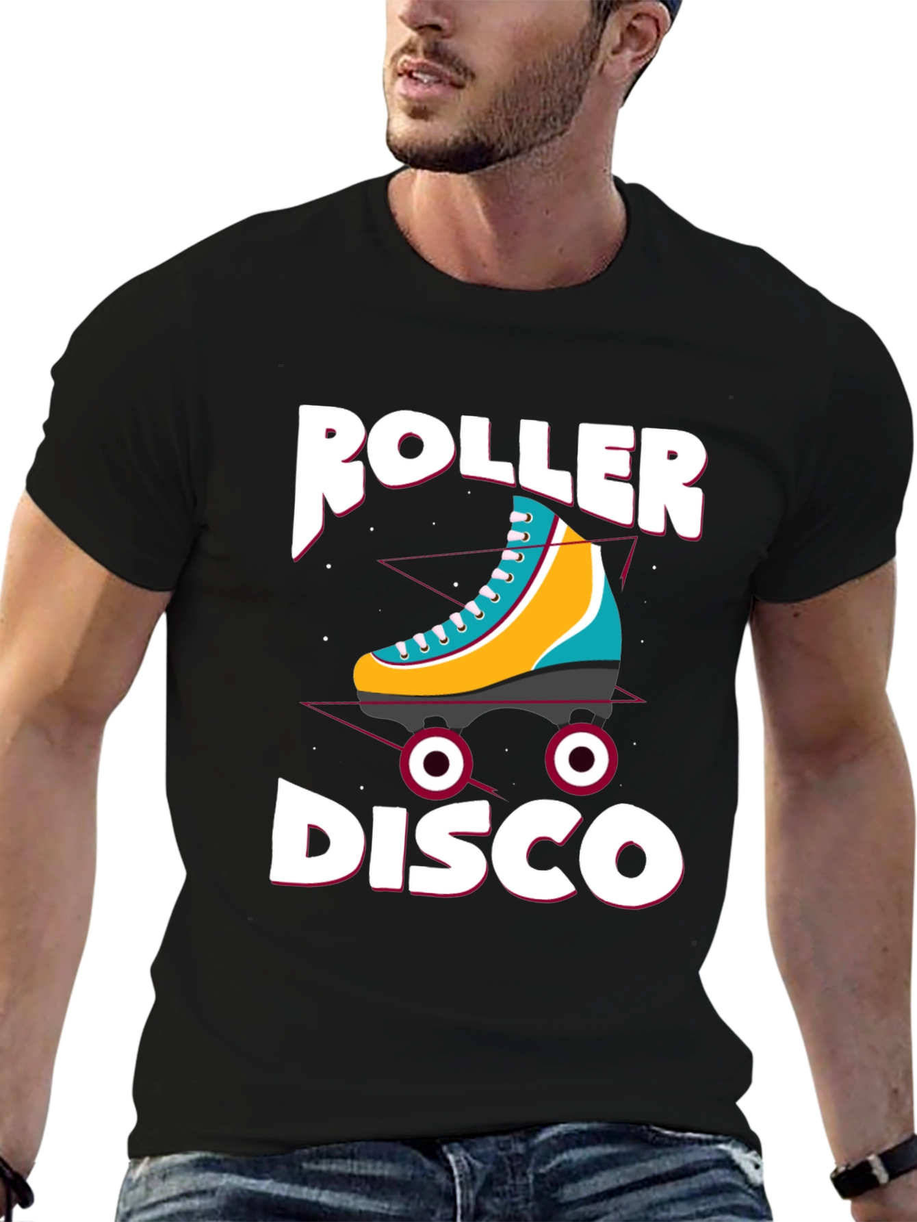 Roller Disco Graphic T-Shirt - Retro Skate Party Tee