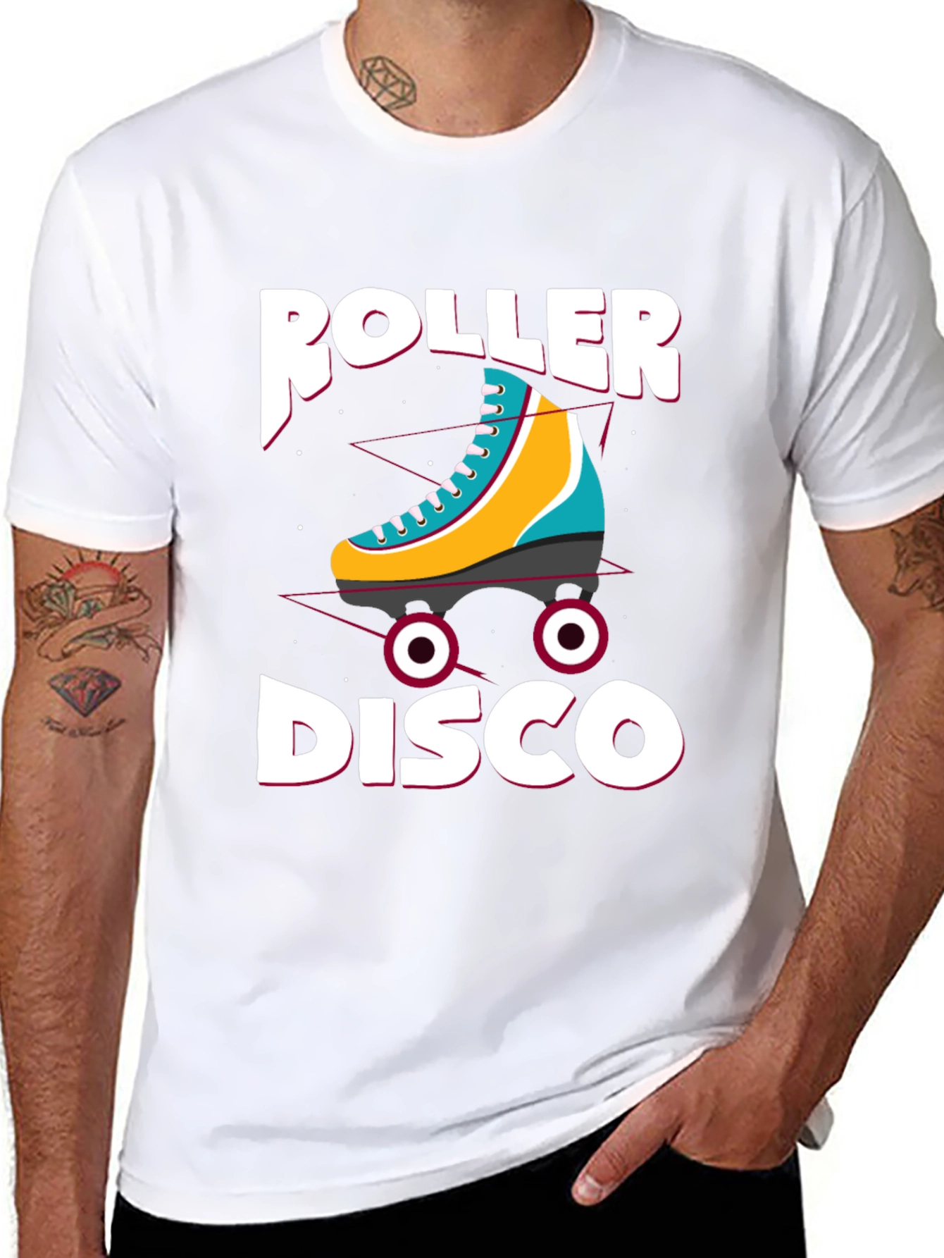 Roller Disco Graphic T-Shirt - Retro Skate Party Tee