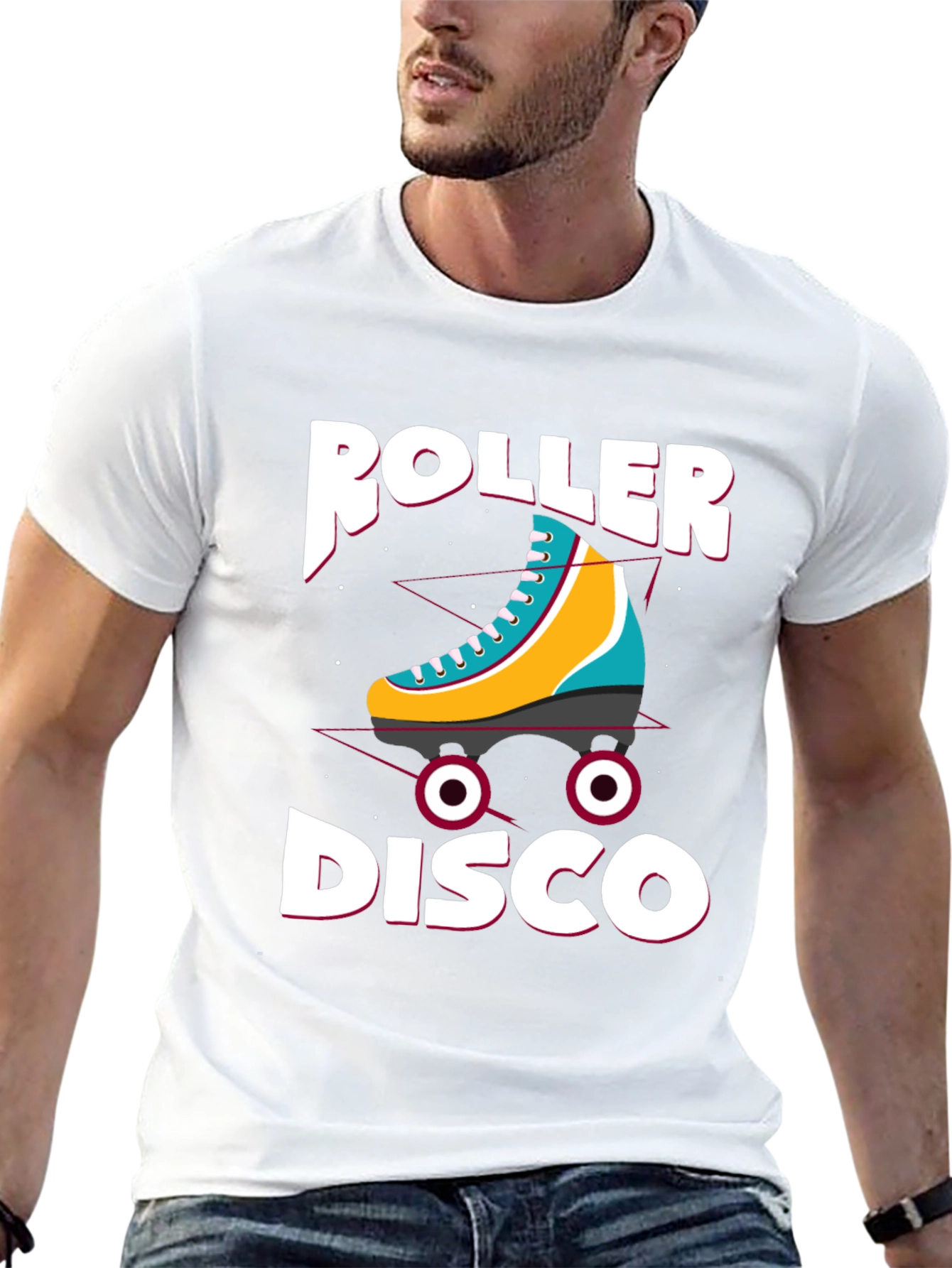 Roller Disco Graphic T-Shirt - Retro Skate Party Tee