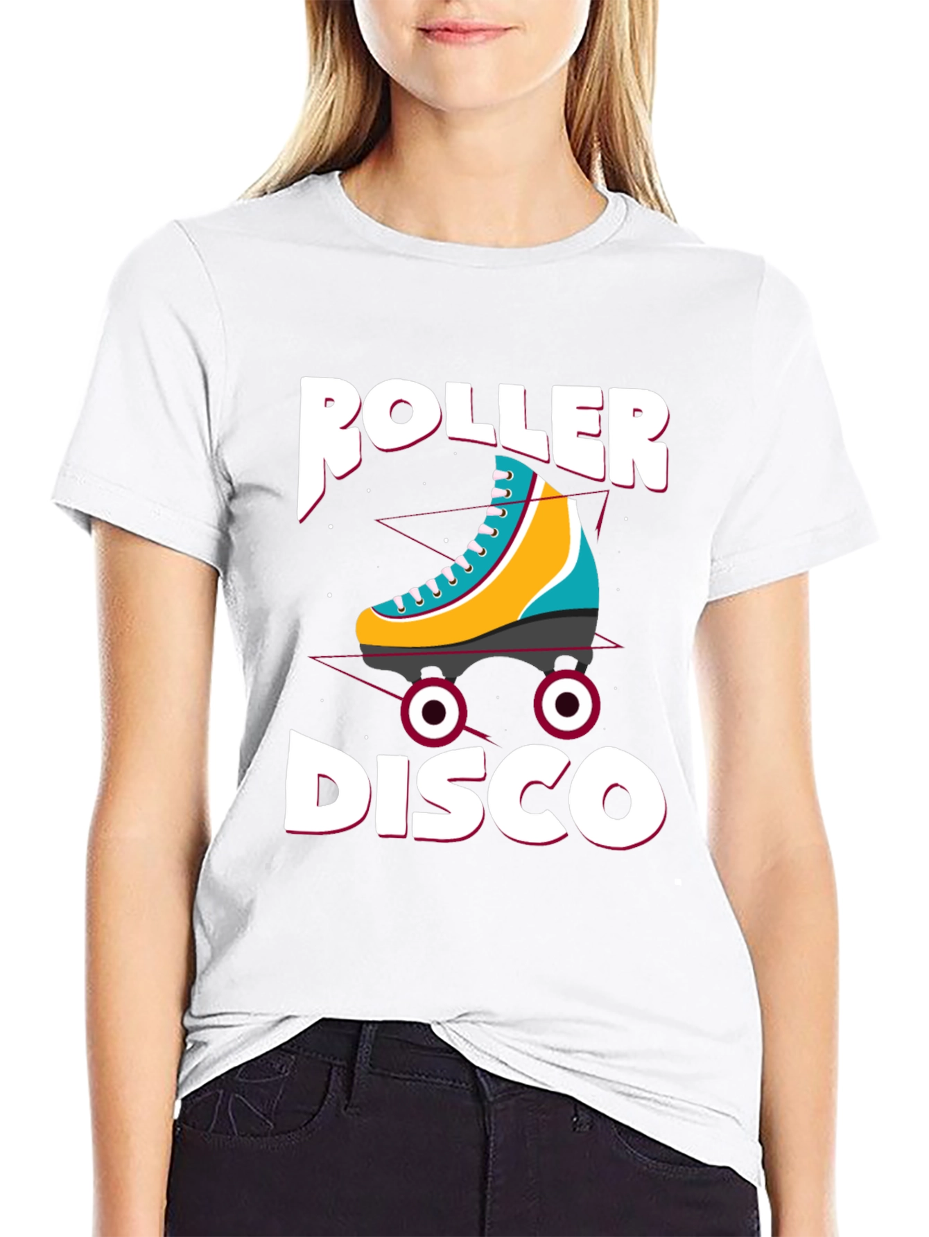 Roller Disco Graphic T-Shirt - Retro Skate Party Tee