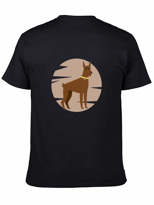 Dog Graphic Print Black T-Shirt