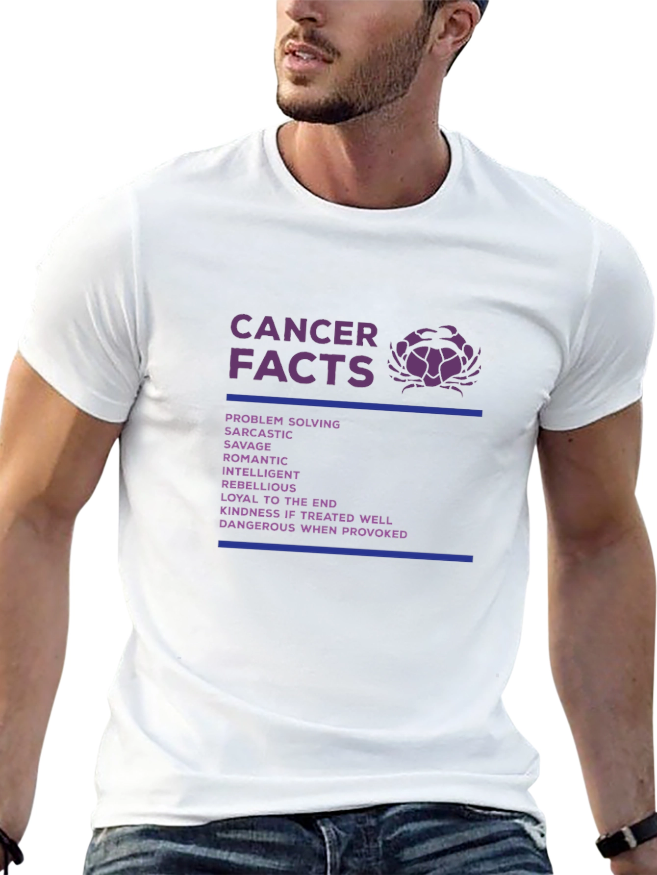 Cancer Zodiac Facts Graphic T-Shirt
