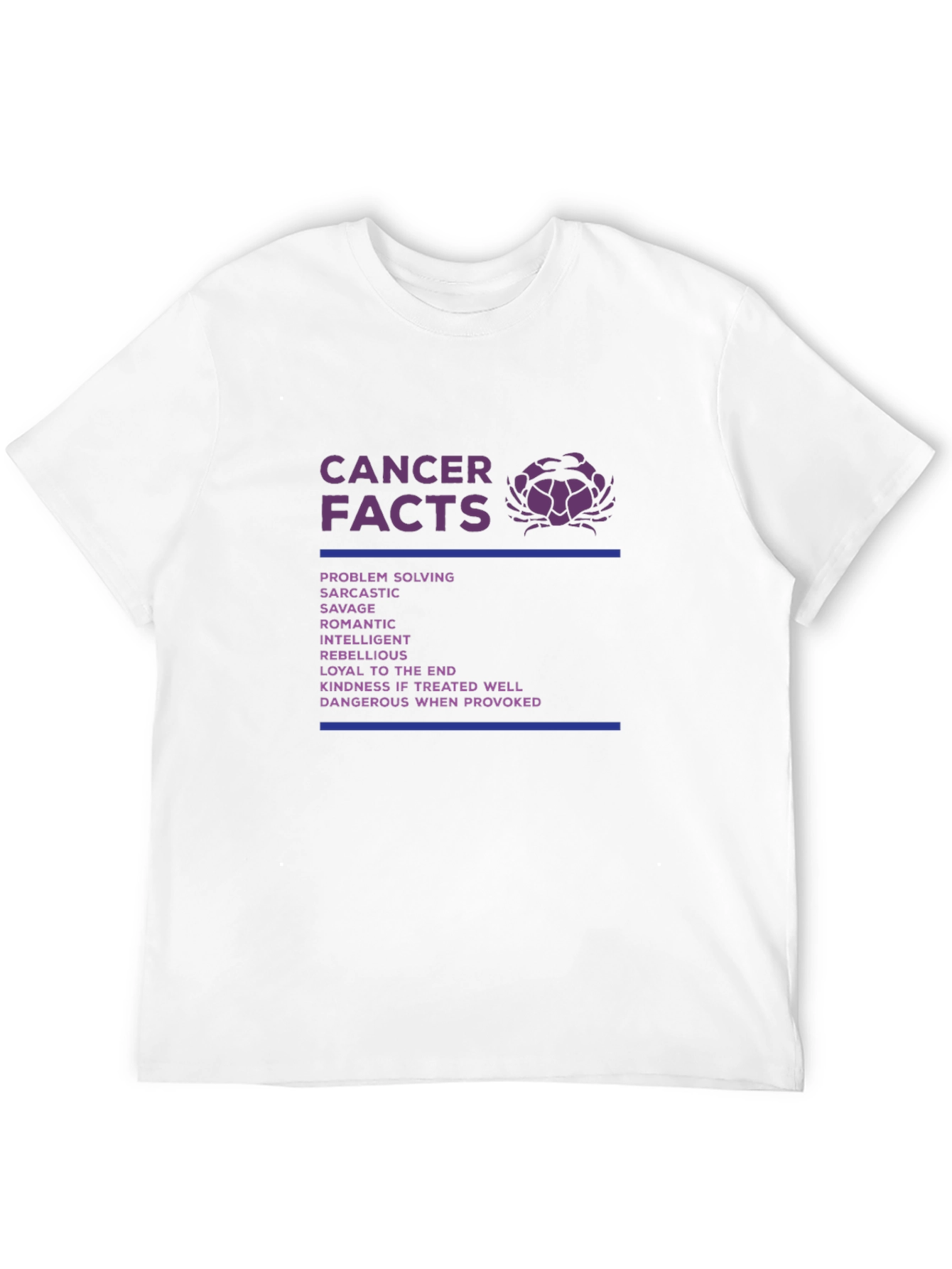 Cancer Zodiac Facts Graphic T-Shirt