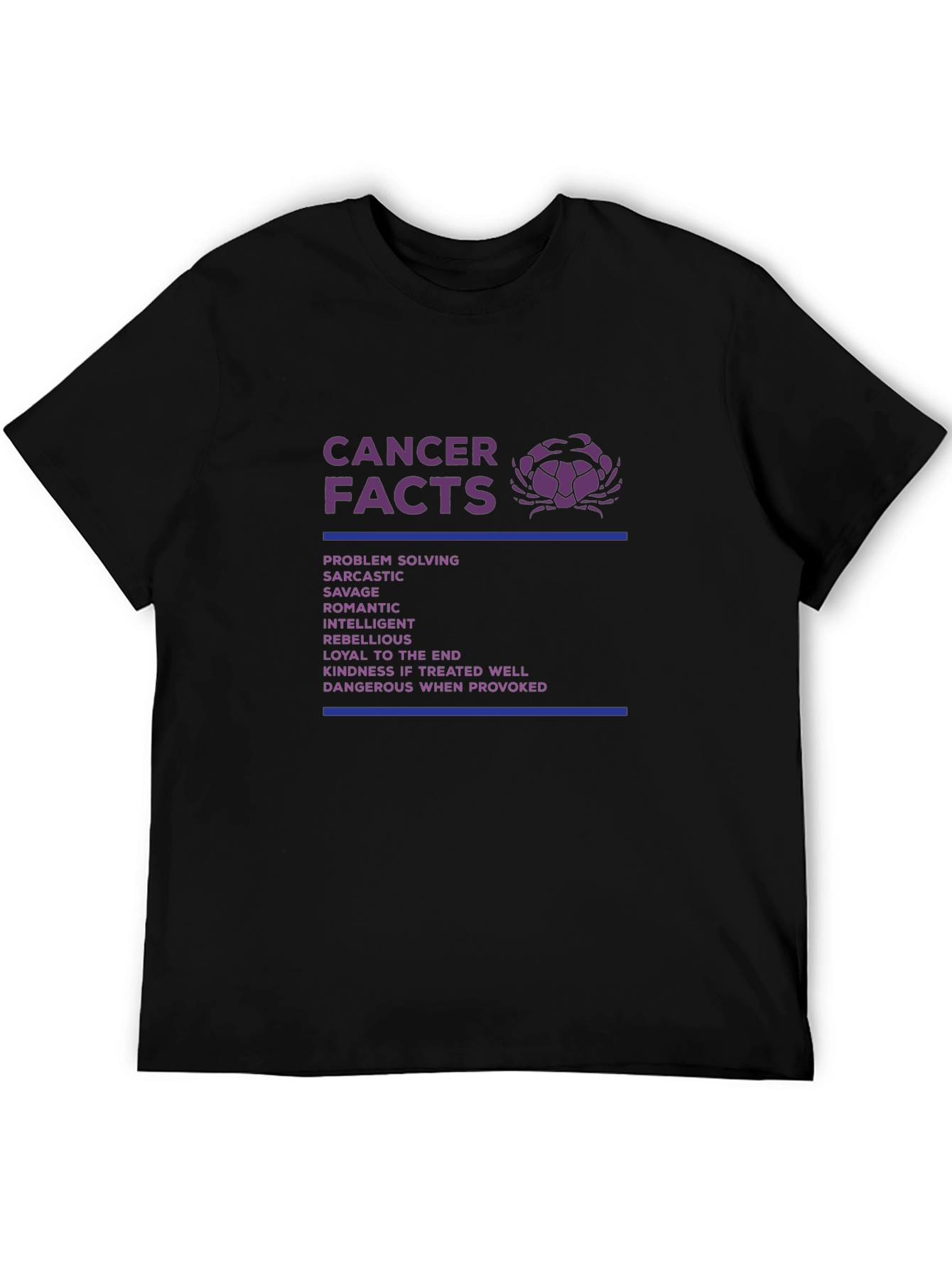 Cancer Zodiac Facts Graphic T-Shirt