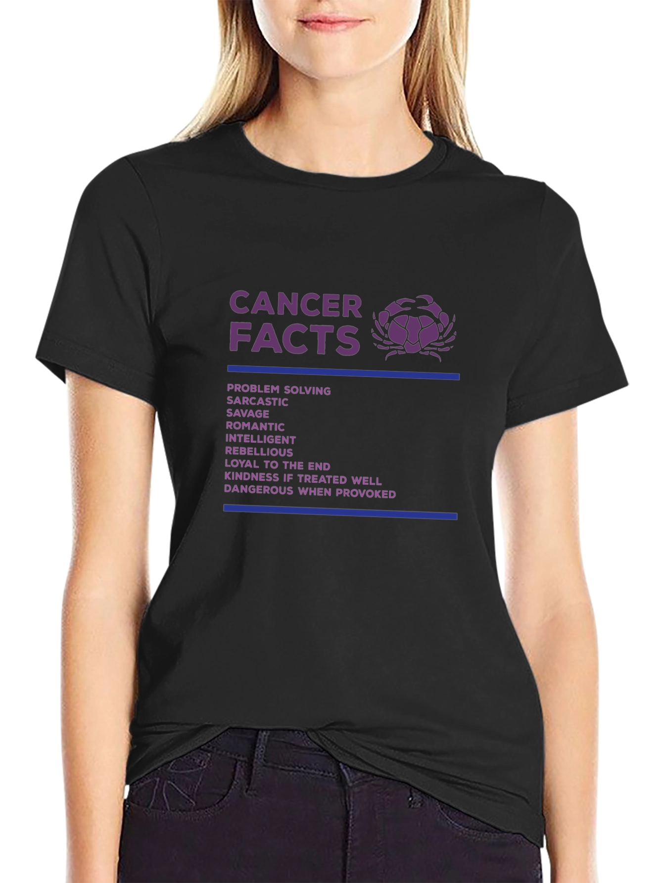 Cancer Zodiac Facts Graphic T-Shirt