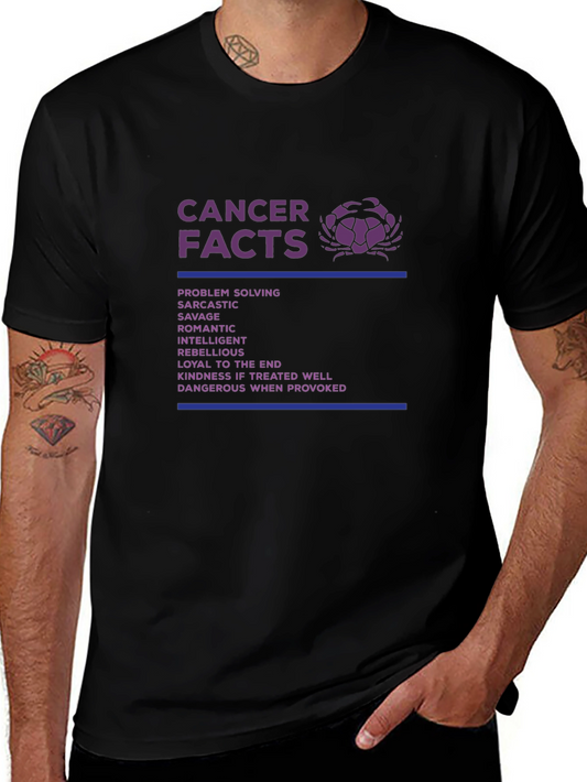 Cancer Zodiac Facts Graphic T-Shirt