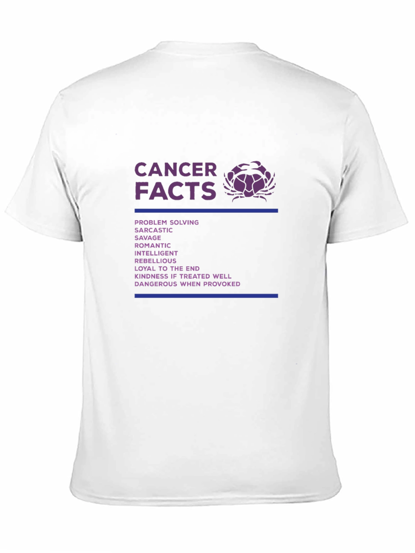 Cancer Zodiac Facts Graphic T-Shirt