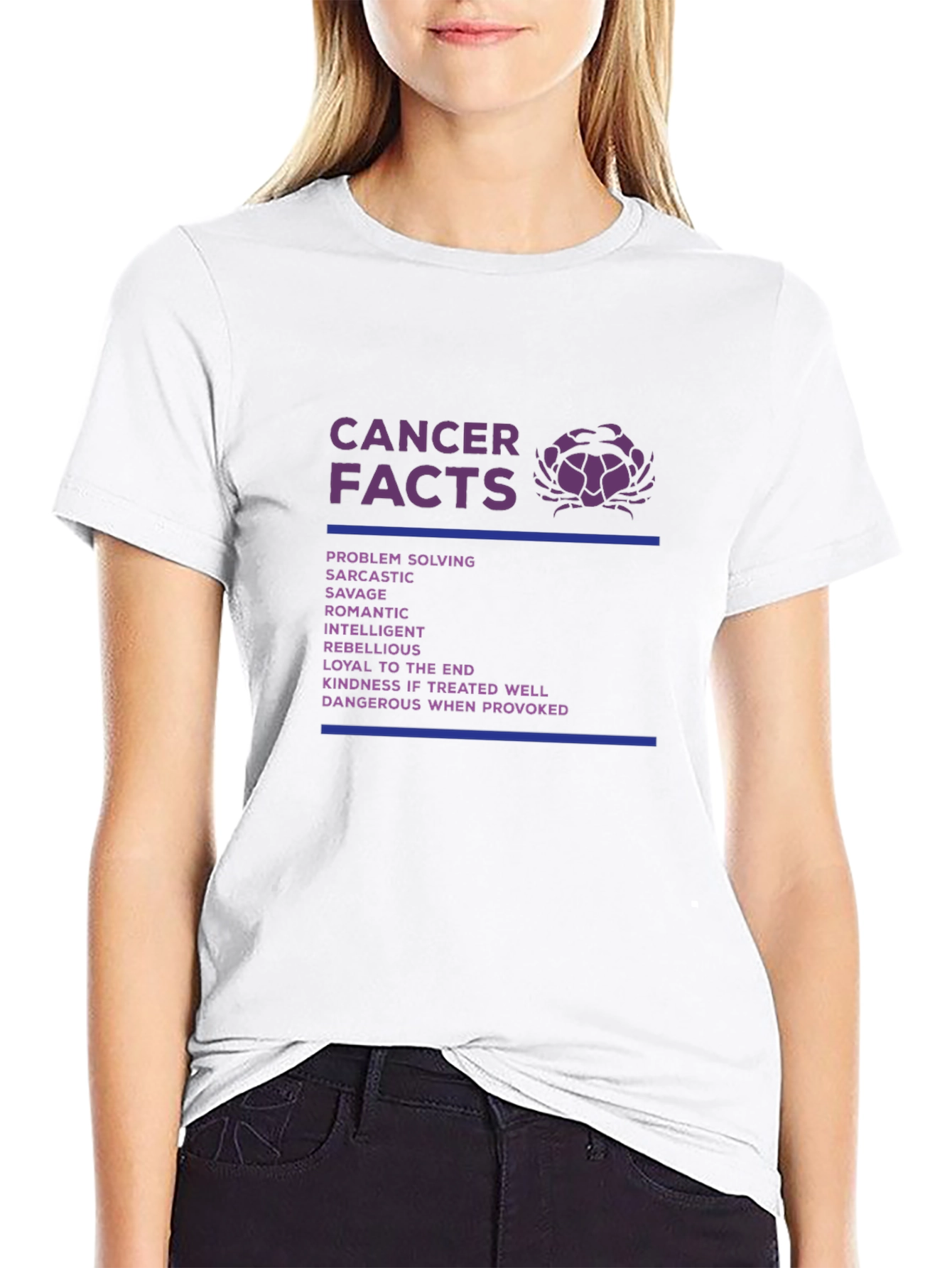Cancer Zodiac Facts Graphic T-Shirt