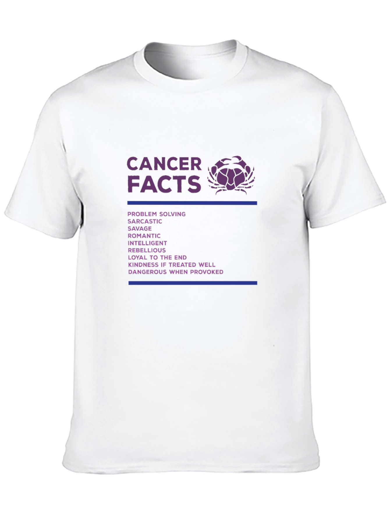 Cancer Zodiac Facts Graphic T-Shirt