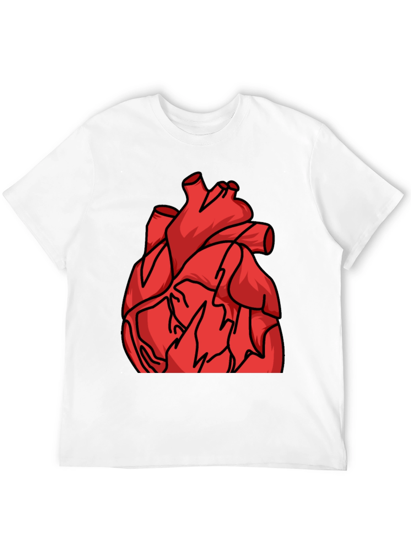 Anatomical Heart Graphic Tee - Bold Statement Shirt