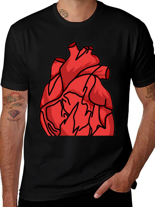 Anatomical Heart Graphic Tee - Bold Statement Shirt