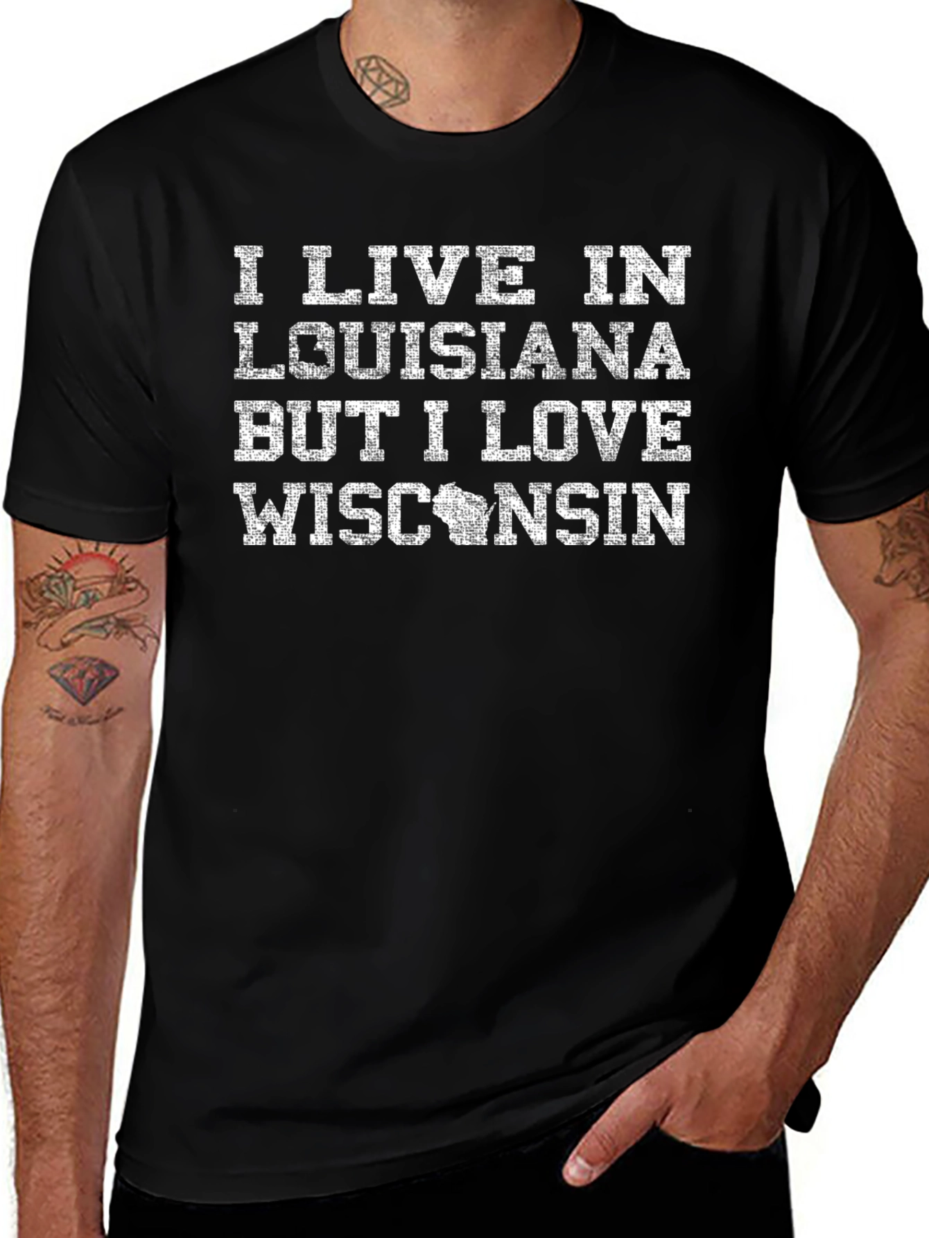 Louisiana Wisconsin State Pride T-Shirt