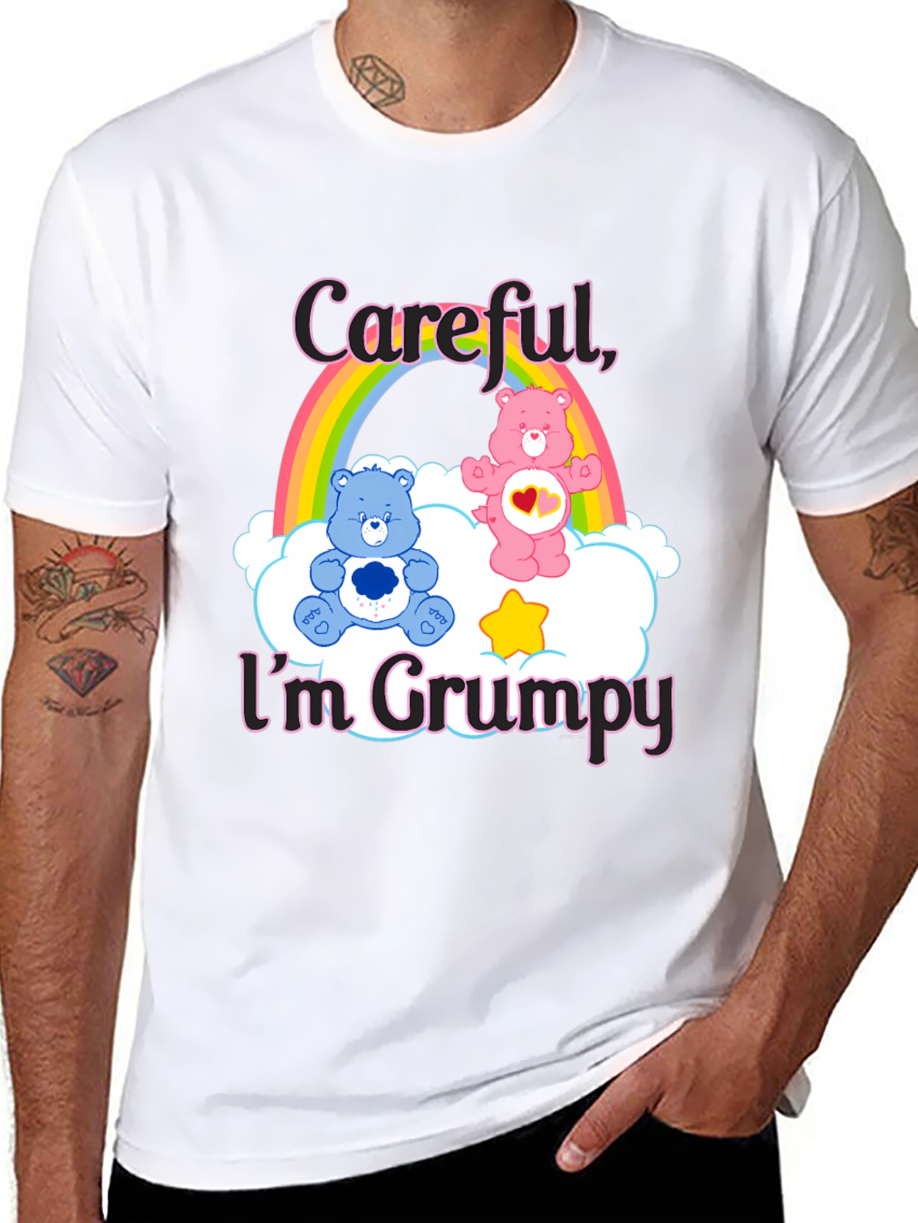 Careful Im Grumpy T-Shirt Care Bears Graphic Tee