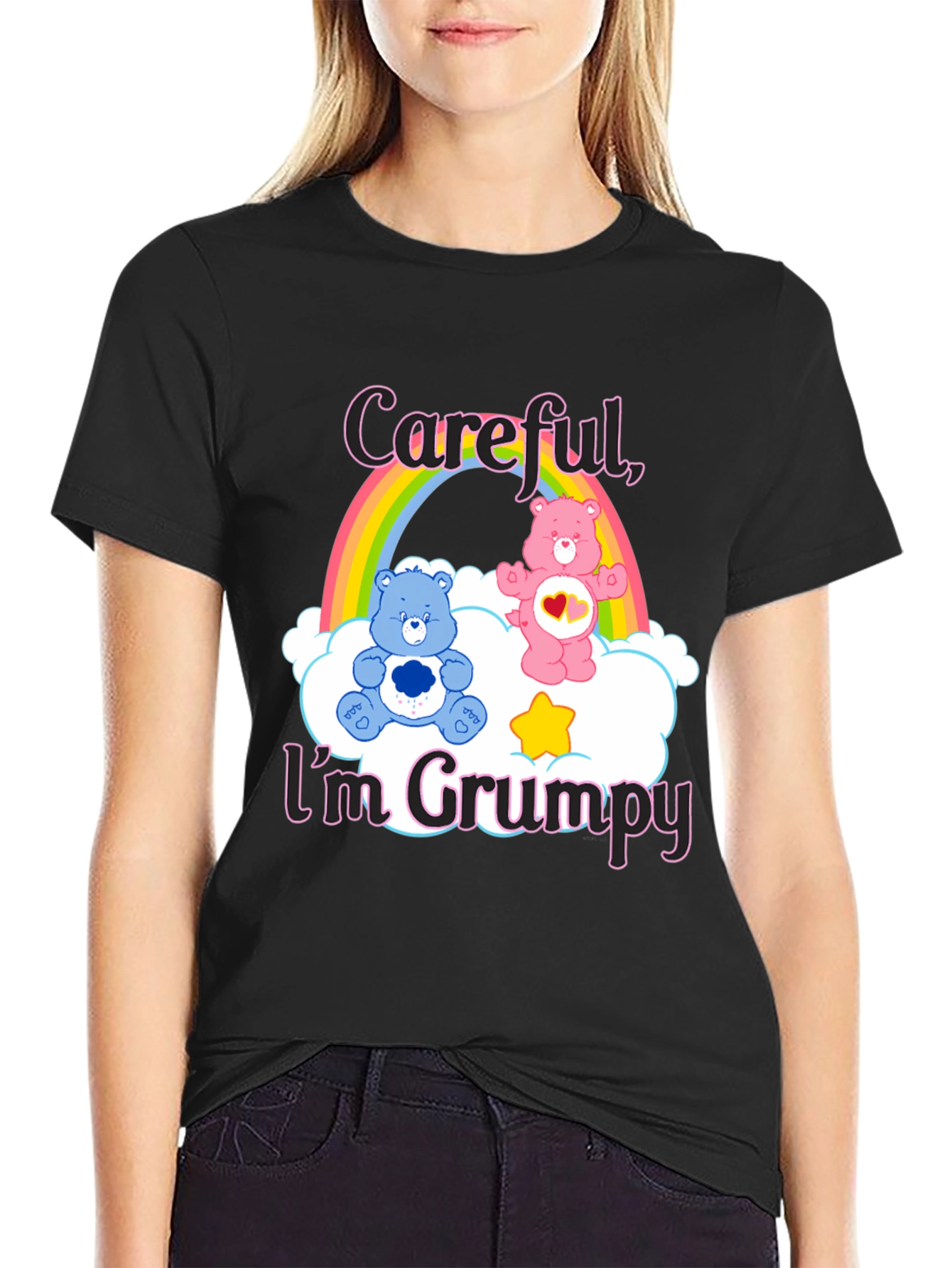 Careful Im Grumpy T-Shirt Care Bears Graphic Tee
