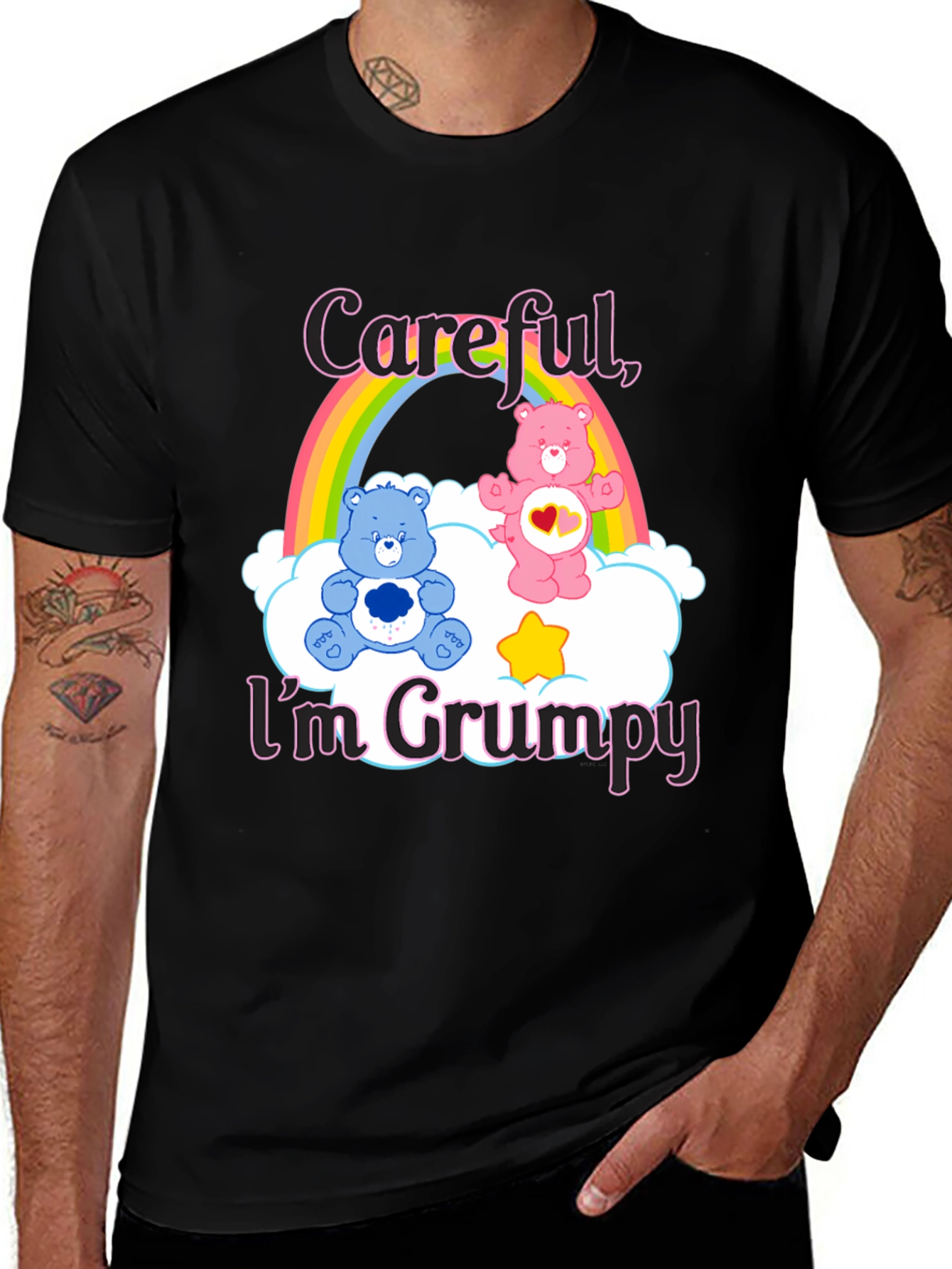 Careful Im Grumpy T-Shirt Care Bears Graphic Tee