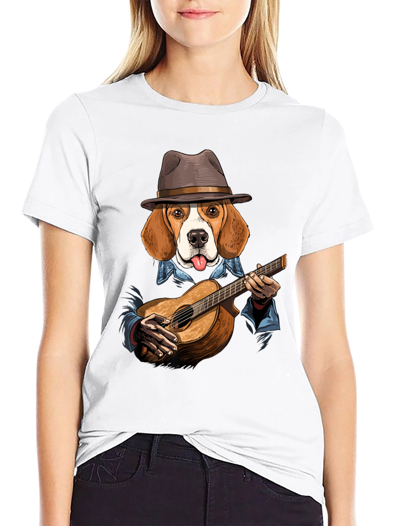 Dog Playing Guitar T-Shirt