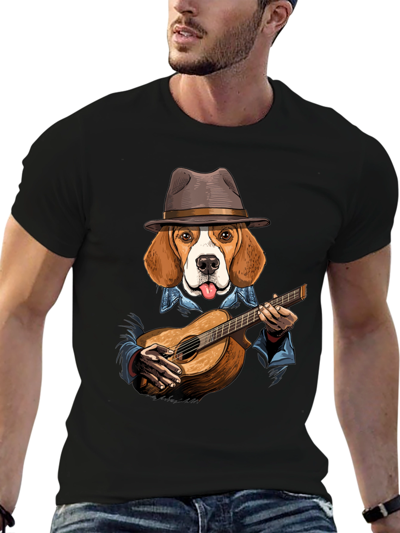 Dog Playing Guitar T-Shirt